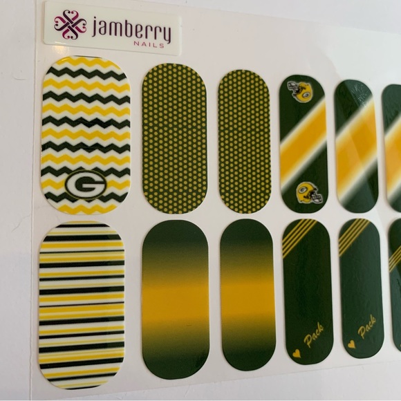 Green Bay Packers Jamberry Nail Art Wraps, NWT, NFL Football Team, NAS Nail Art - Picture 10 of 10